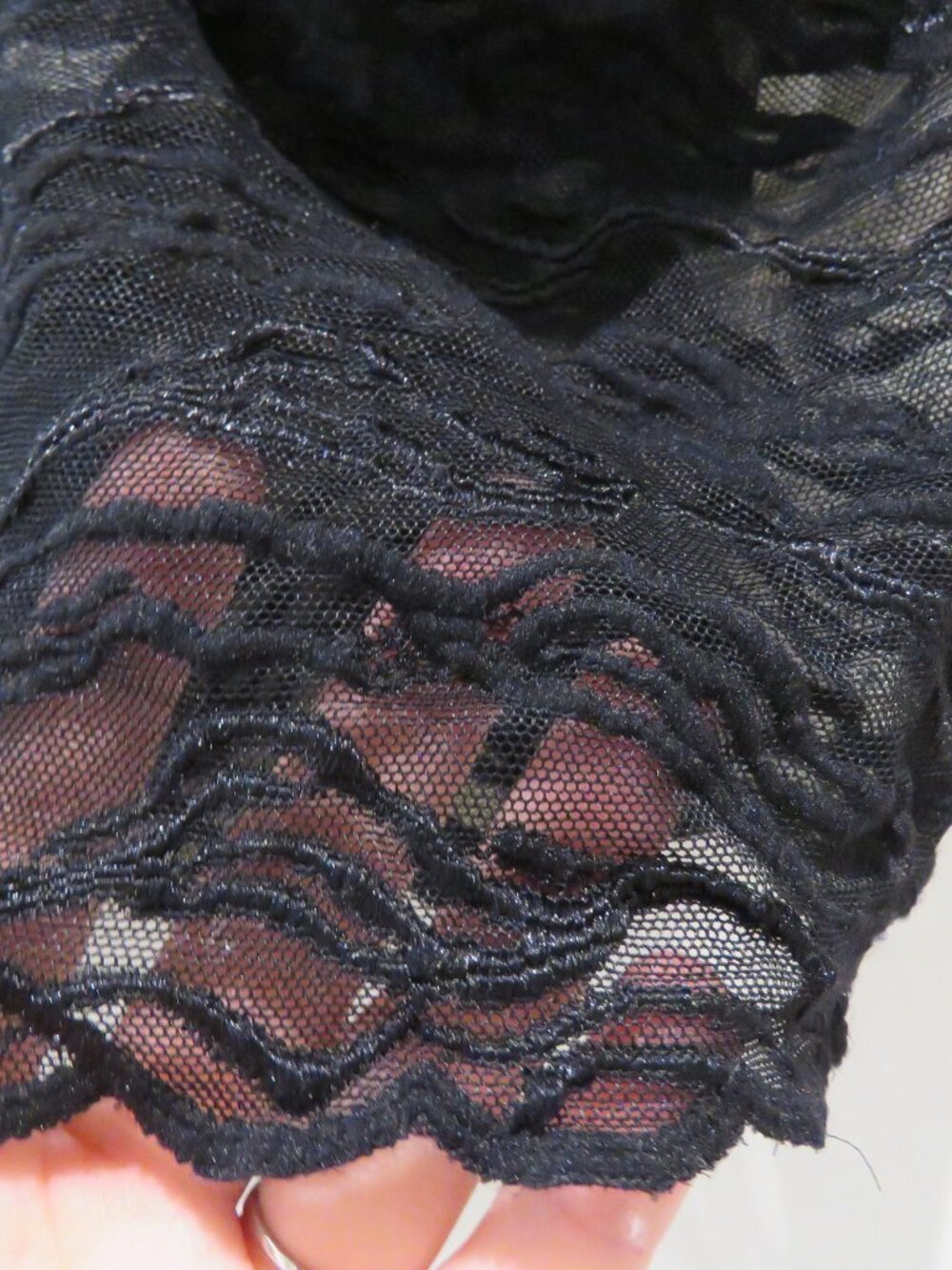 VINTAGE BCBG INTIMATES Semi Sheer Black Babydoll Cami Crop Top Black Whimsigoth - Picture 3 of 10